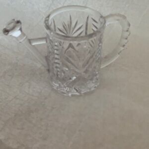 Princess House Crystal Glass Accent Watering Can